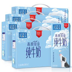 4箱全体48箱新希望雪蘭心花怒fun高原全脂純牛乳児童朝食ミルク