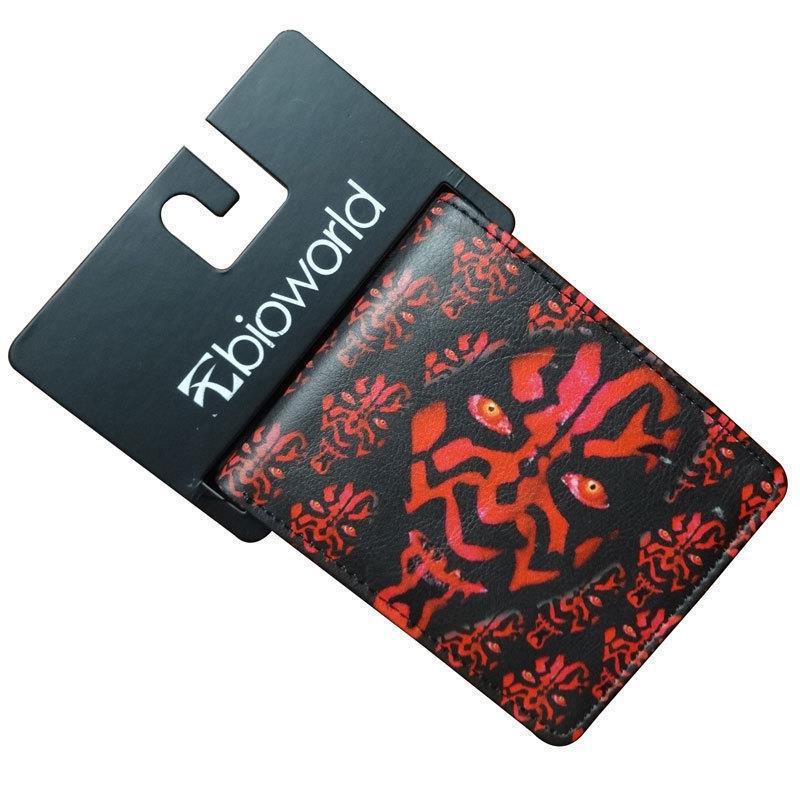 Cartera de Star Wars alrededor del cine y la televisión, guerrero negro, soldado blanco, cartera corta de dos plegados, cartera PU para hombres adolescentes