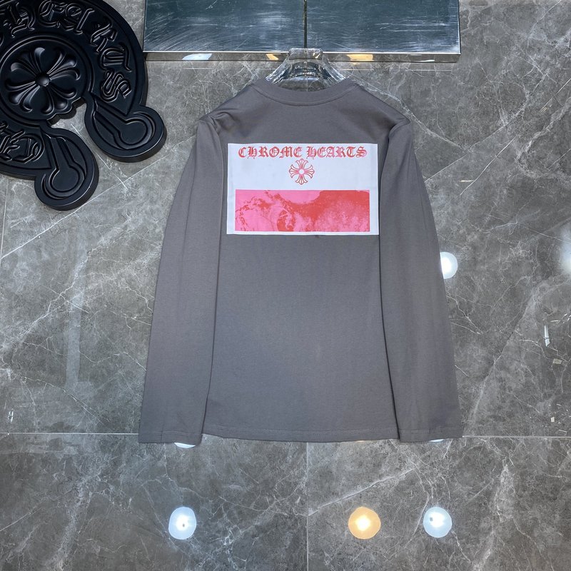クロスボーダーのトレンディなブランド Chrome Heart 長袖 T シャツ ピュアコットン メンズ レディース ルーズスポット卸売|undefined