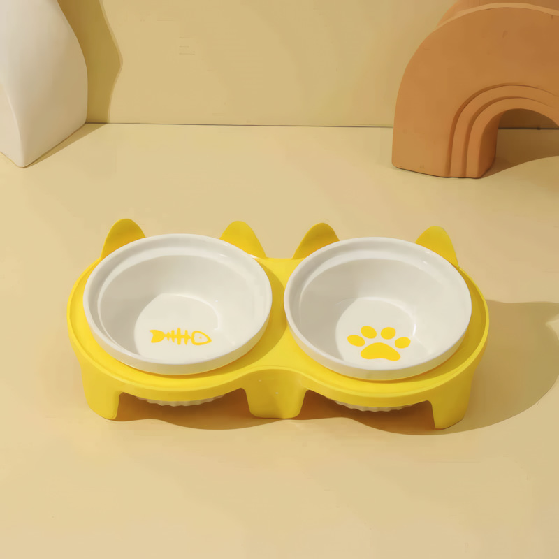 노란색 두꺼운 이중 그릇 + 노란색 낙하 방지 프레임