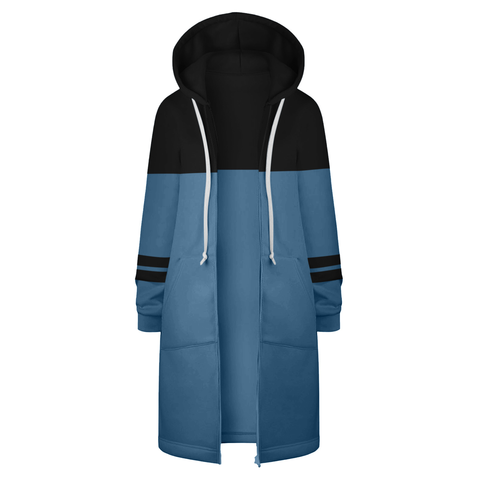 상단은 검정색, 하단은 파란색