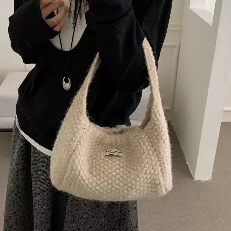Shoulder bag, universal knitted purse