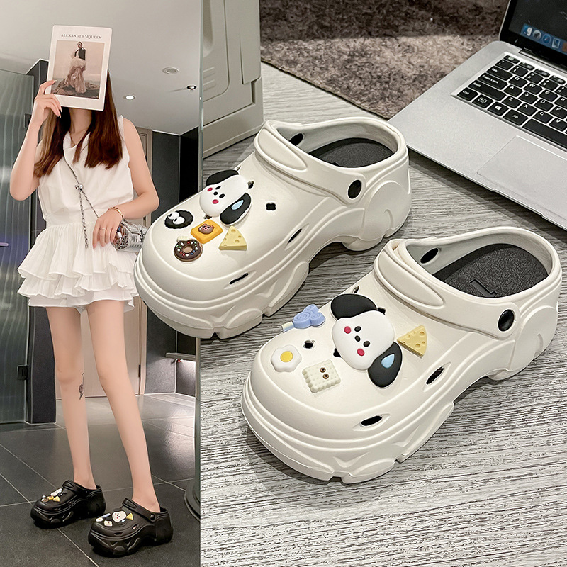 흰색 "땀 개" 7.0CM 두꺼운 바닥