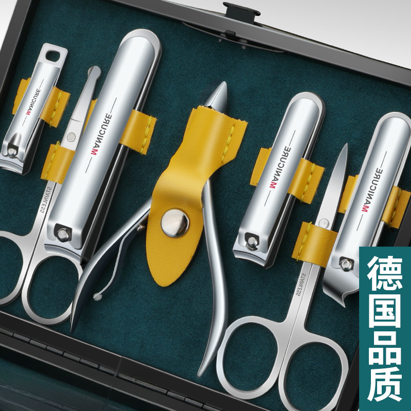 Nailcutter Kit de pinzas de uñas, pinzas de uñas domésticas, guozhao nail groove, piel muerta, corte de pelo nasal, cuchillo de pedicura oblicuo