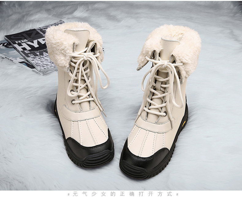 High Bang Cotton Boots Women's Winter Outdoor Snow Boots, Non slip, Plush, Thickened Women's Boots, Warm, Large, Fashion_voghion.com