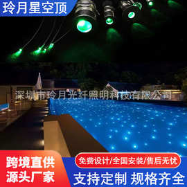 PMMA黑皮光纤灯实心通体尾部端点发光泳池照明导光地埋塑料光纤