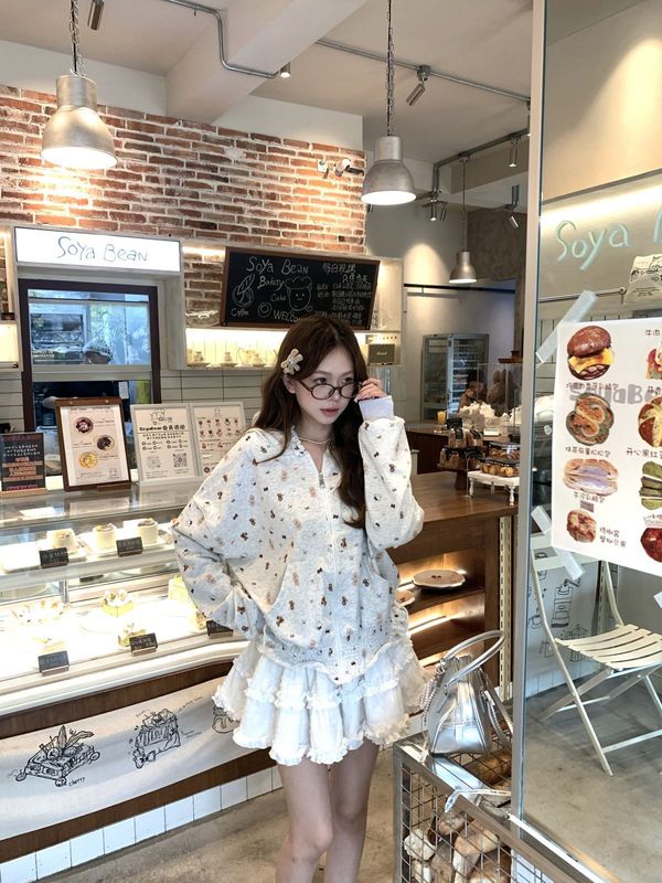 工厂现货现发 设计感满印连帽长袖卫衣女百搭宽松显瘦休闲上衣|undefined