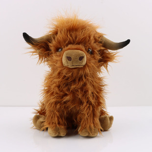 Cross-border Explosions Internet Celebrity Highland Cow Scottish Highland Cattle Plush Toy Simulation Long Hair Cattle Doll