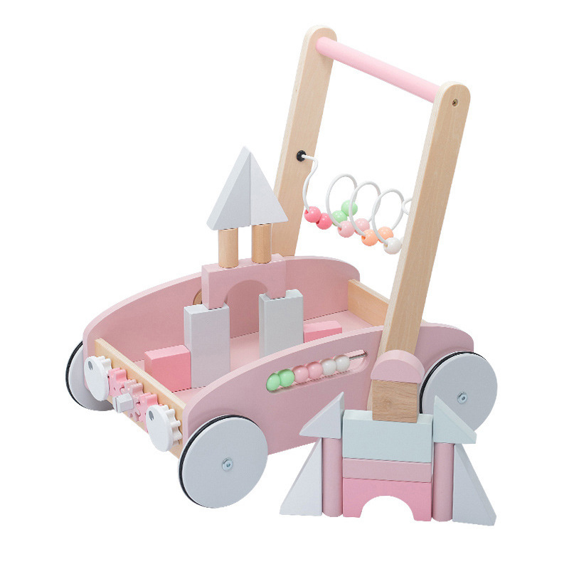 乳幼児用歩行車玩具赤ちゃん多機能手押し車新生児横転防止歩行補助積み木車|undefined