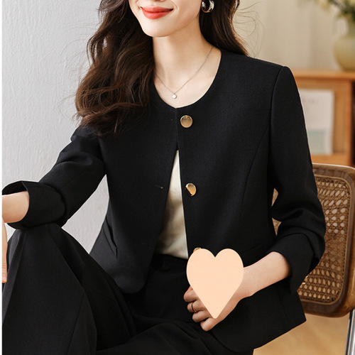 Women's Autumn/Winter 2025 Exquisite Style Suit Jacket Short Coat for Petite Figures - Spring/Fall