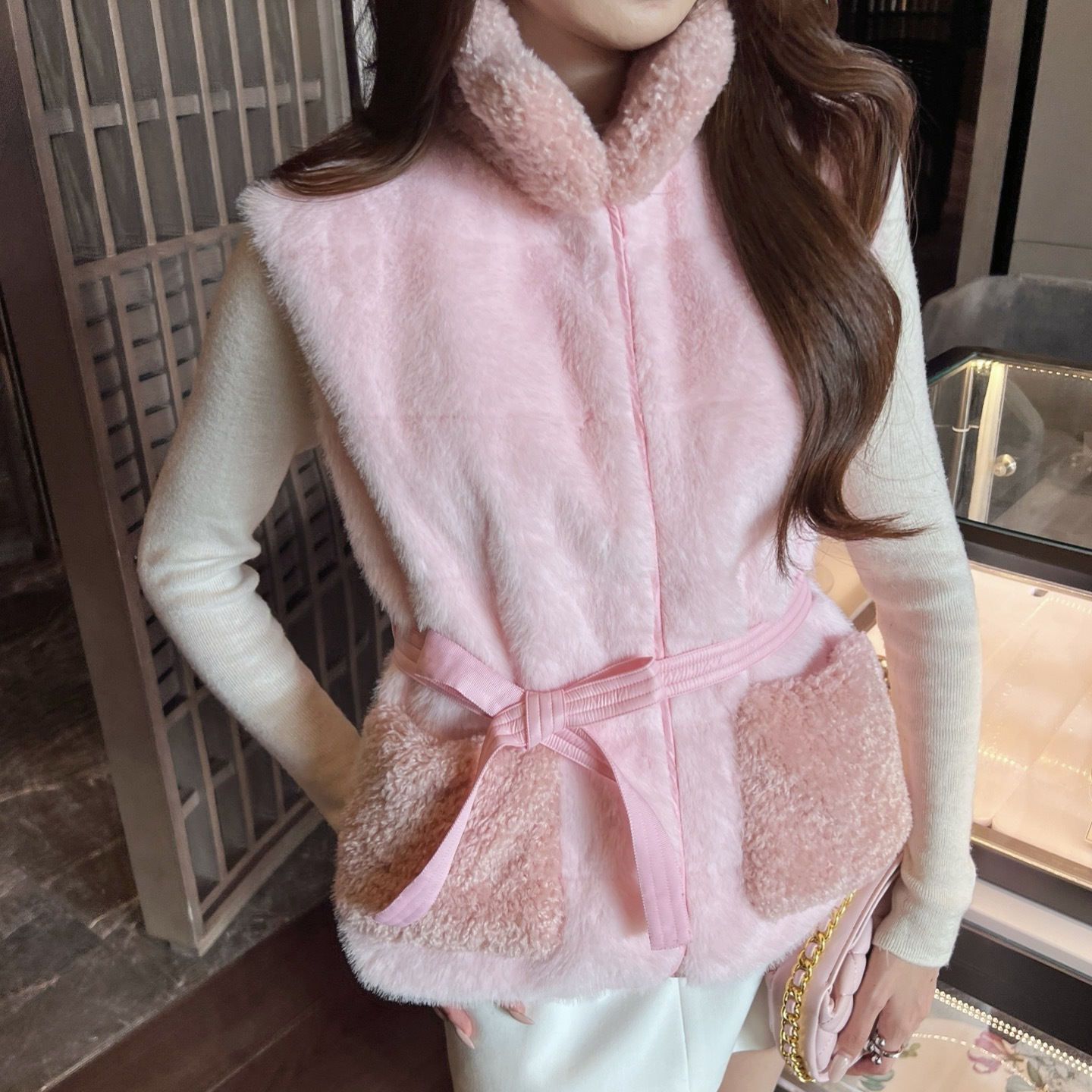 高版本-MOC蒙家泰迪阳卷毛棉衣外套减龄百搭背心款式秋冬那个新款