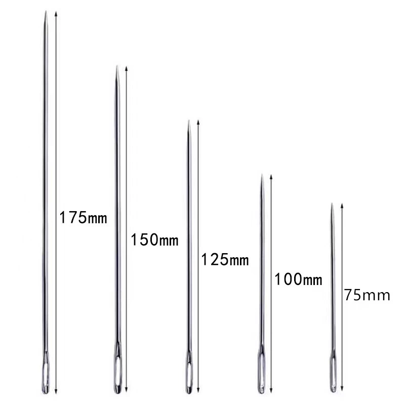Удлиненный степлер, длинная стальная игла для переплета с большим ушком, удлиненная игла для шовного шва