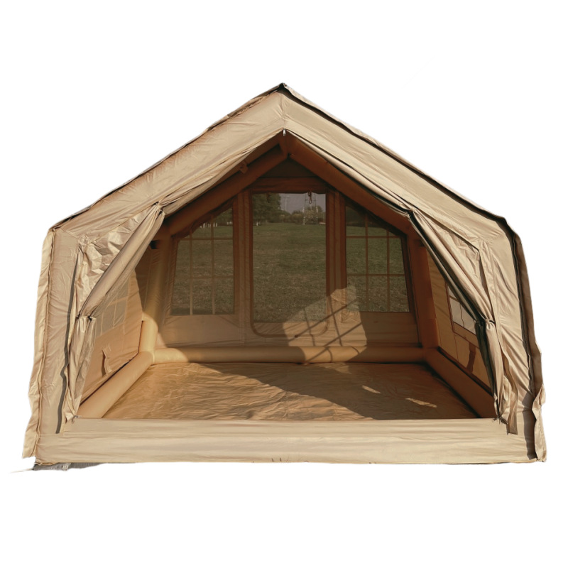 Camping al aire libre carpa inflable camping al aire libre espeso, impermeable y a prueba de viento, columna de aire integrada, fácil, portátil y sin instalación