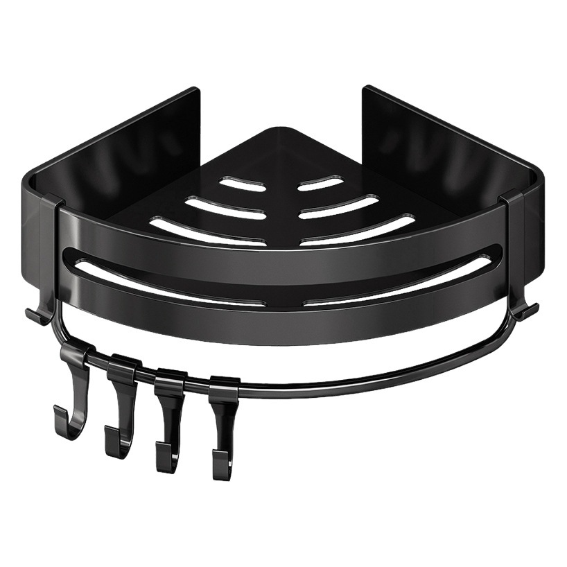 Cuarto de baño inodoro de almacenamiento sin punzonado inodoro estante lavabo triángulo cesta de almacenamiento baño montado en la pared