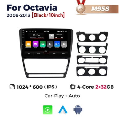DVD Navigation — Octavia Android large screen - black-m95s-2-32-quad-core-wifi-edition
