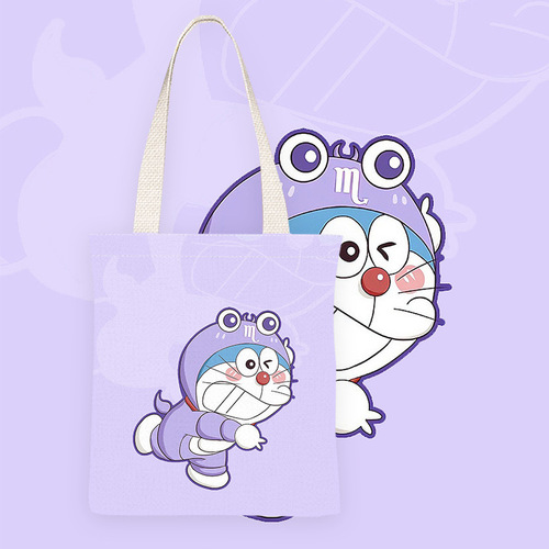 Doraemon Blue Fat Cat Cartoon A4 File Bag High-Quality Storage Bag Cute Student Large Capacity Data Bag 