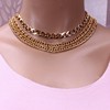 Accessory hip-hop style, trend fashionable chain, brand necklace heart shaped, European style, simple and elegant design