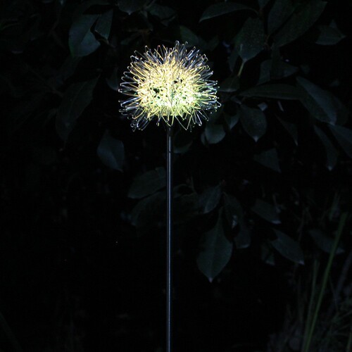 Cross-border solar dandelion ground plug light aluminum wire aluminum wire ball light outdoor courtyard lawn garden landscape decorative light
