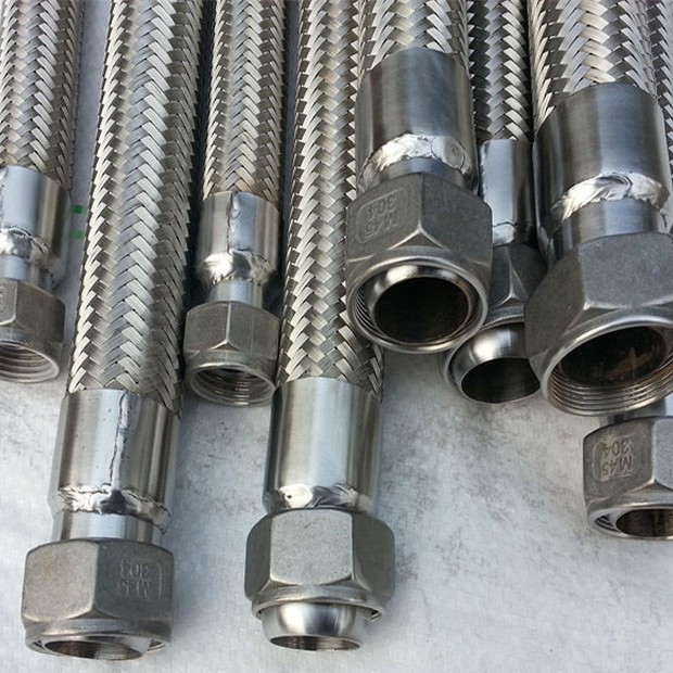 316不锈钢法兰式金属软管波纹管 耐高温高压钢丝编织蒸汽软连接