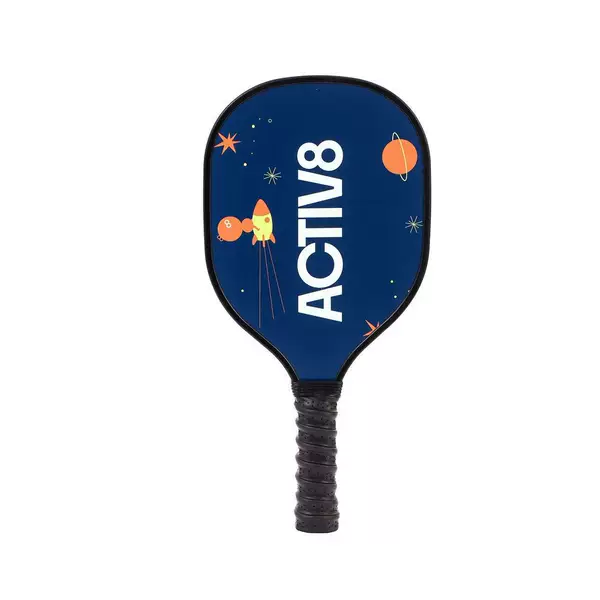 Wooden UV-printed pickleball racket set, beach racket, PU grip, drawstring bag, cross-border gift, UV processing