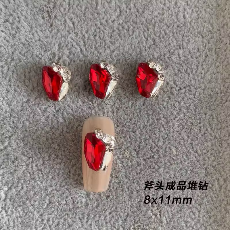 Red pile of diamonds [axe] single