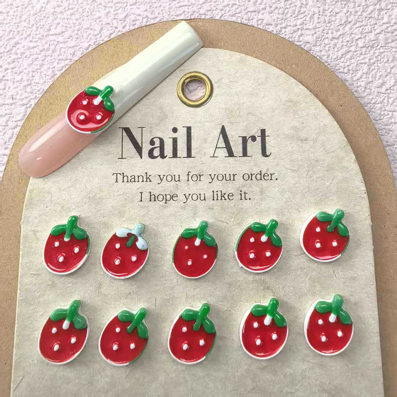 滴油树脂草莓饰品配件批发_01.jpg