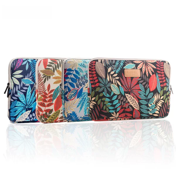 LISEN colorful leaf notebook liner bag 10/11/12/13/14 inch 15.6 inch computer bag Apple