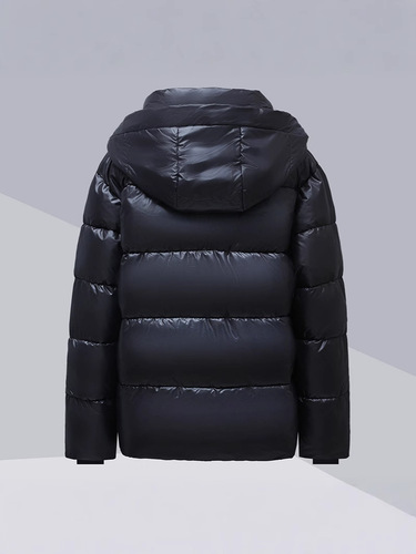 Black Gold Cotton Padded Jacket with Five-Panel Hooded Down Coat for Women and Men - Unisex Loose and Thick Padded Overcoat