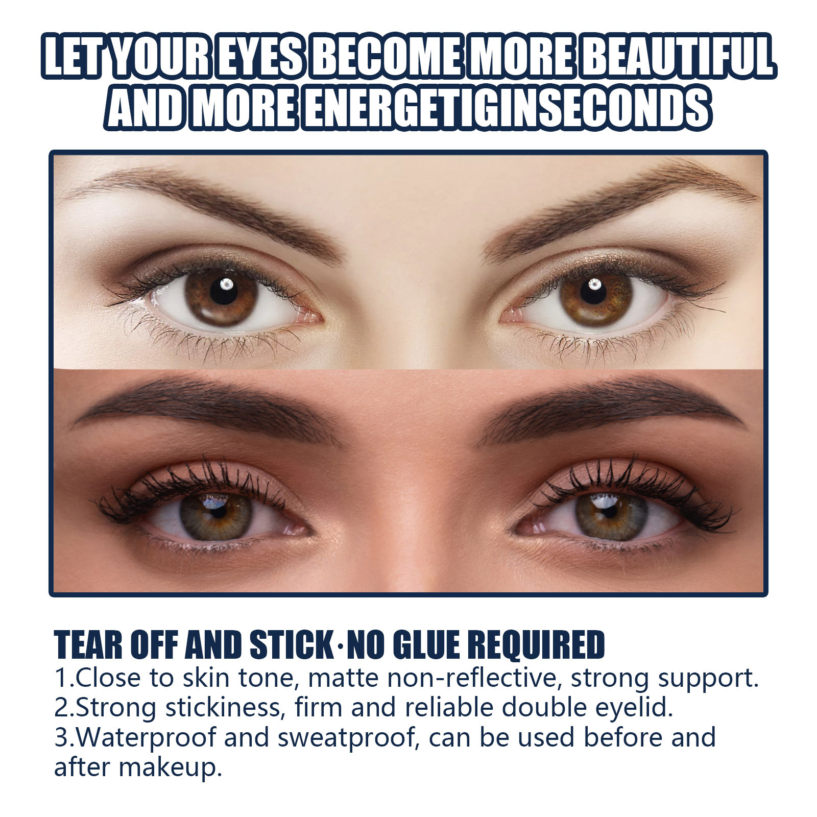 West&Month dobbelt øjenlåg klæber til vandet med det samme, uden nogen synlig eller naturlig hævelse. Øjenboble mes_voghion.com