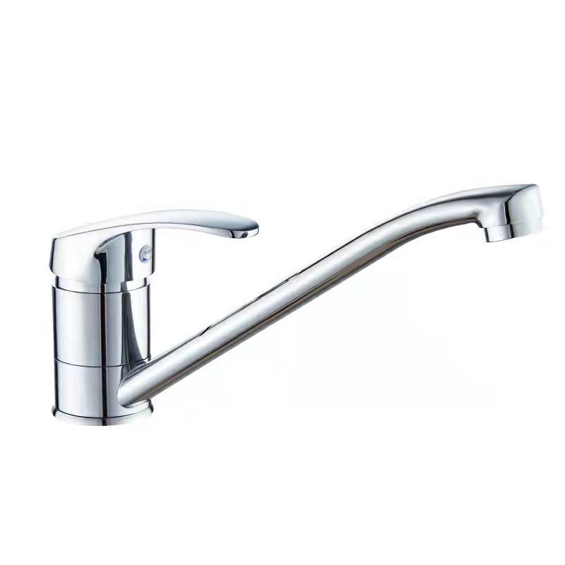 Grifo de cocina de boca larga de latón transfronterizo, lavabo, fregadero, fregadero, grifo de herradura vertical, frío y caliente