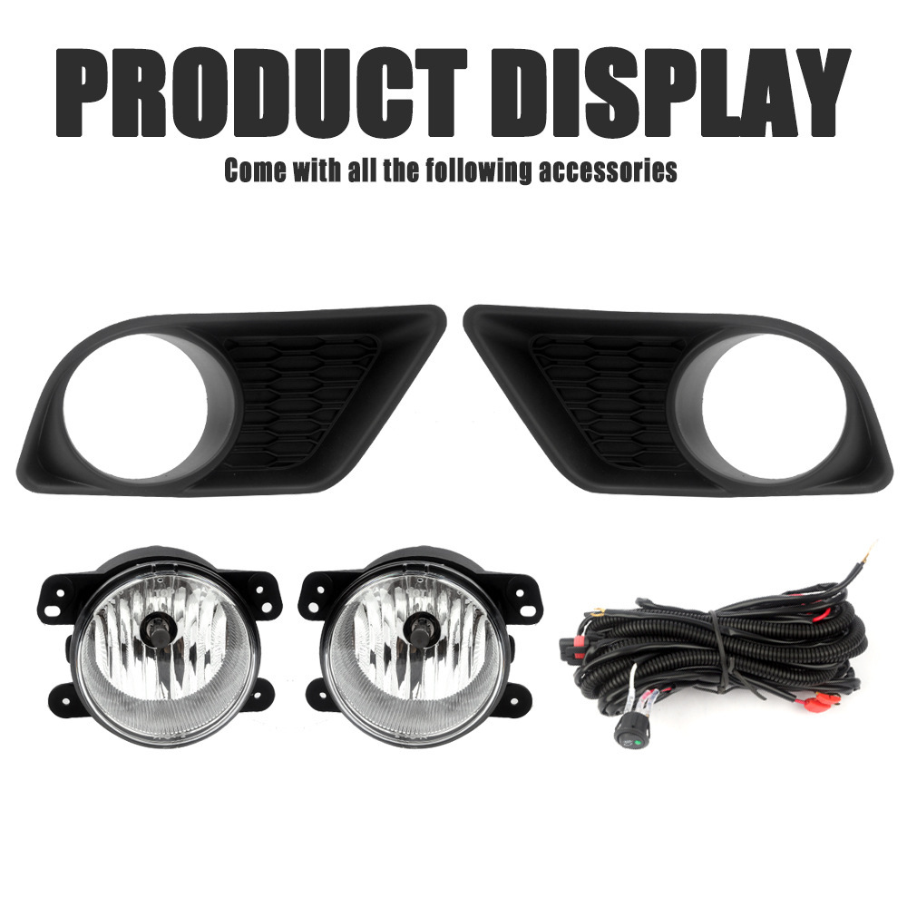 Aplicable a Dodge 12 / 13 / 14 Cargador conjunto de lámpara de niebla delantera halógeno luz de día conjunto de lámpara de barra delantera