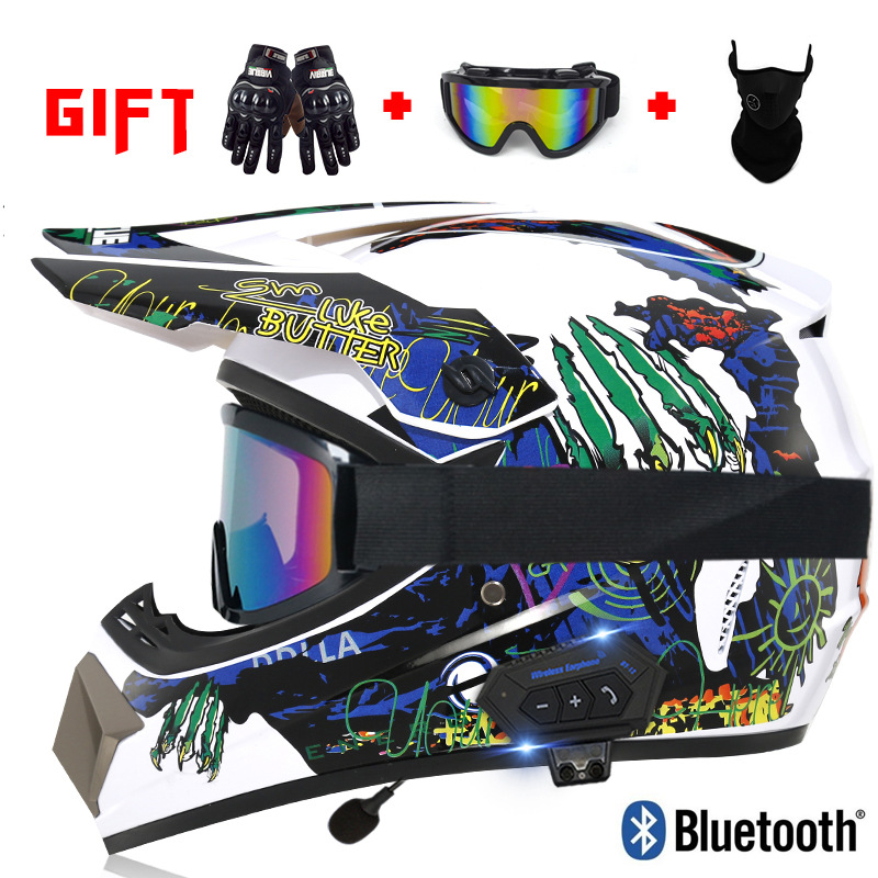 크로스 보더 크로스 컨트리 헬멧 오토바이 소형 크로스 컨트리 헬멧 레이싱 경량 마운틴 풀 헬멧 3 종 세트