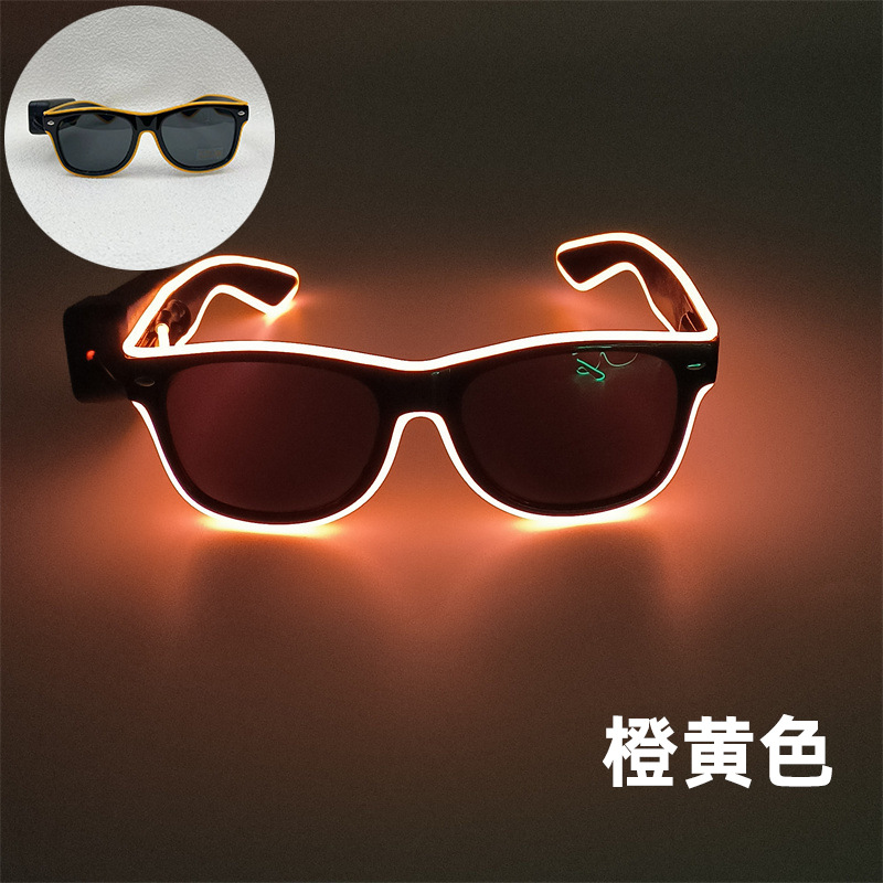 Gfas luminosas calientes transfronterizas club nocturno bar fiesta luces LED atmósfera festiva gafas accesorios de cumpleaños