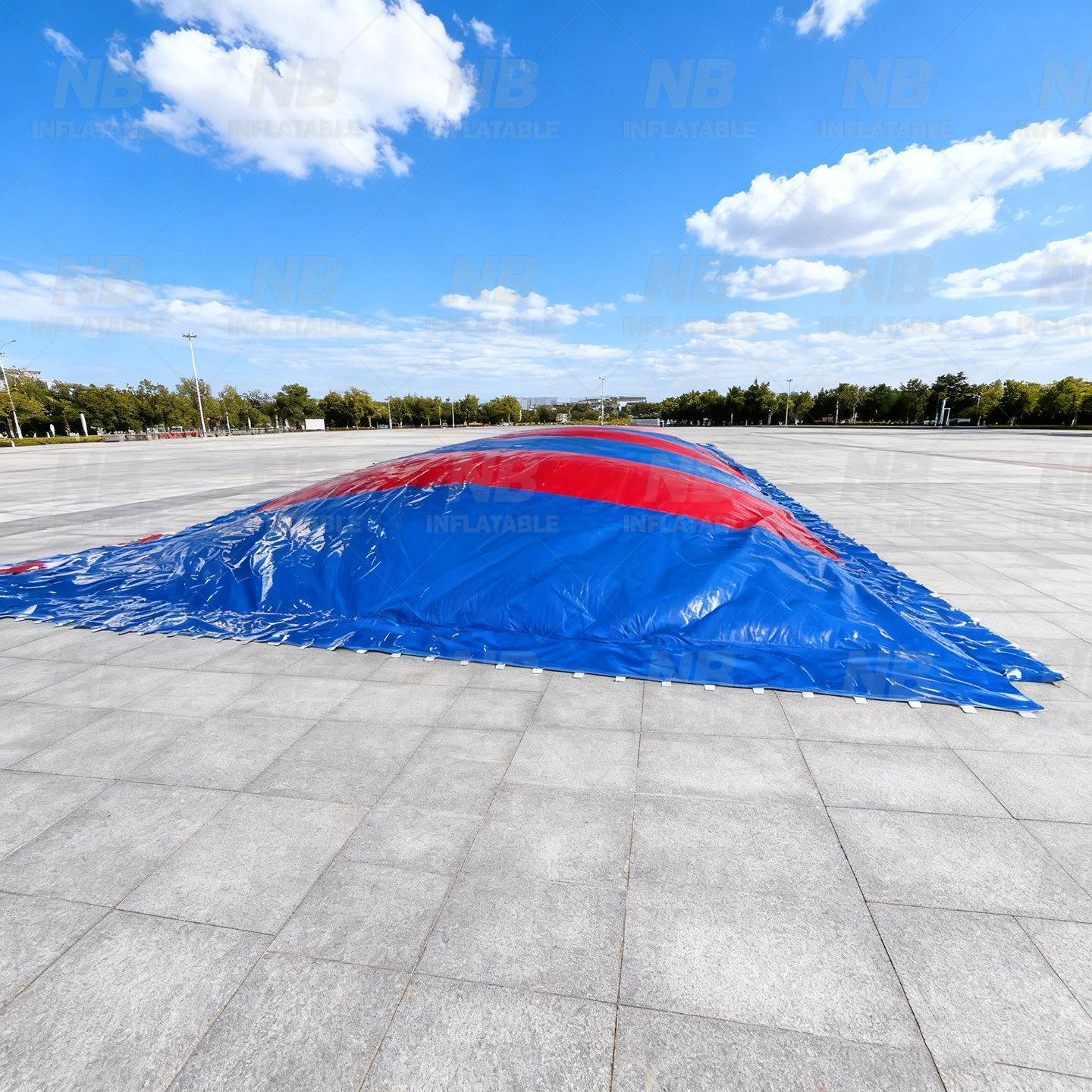 Gran equipo de parque infantil al aire libre sin motor para niños saltando nubes saltando nubes red famosa punto escénico parque para padres e hijos trampolín