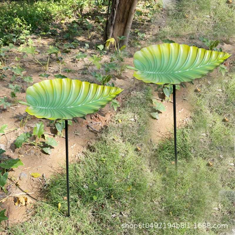 Кросс-бордерный бестселлер: поддон для кормления птиц, листовой, втыкаемый в землю, садовая кормушка для птиц, украшение для двора, уличная кормушка с водным бассейном