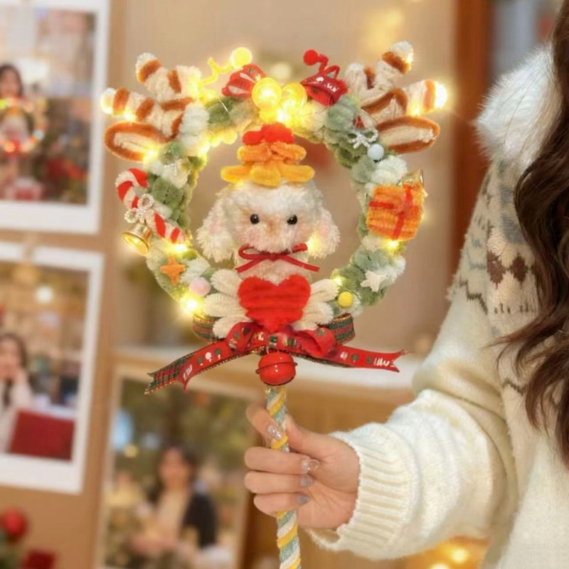 Christmas Gift Bunny Magic Wand Twist Stick DIY Material Package for Creative Gifts for Couples, Friends and Besties
