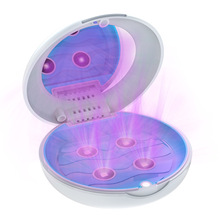 高端便携式UVC杀菌保持器消毒盒LED紫外线消毒牙套盒假牙盒收纳盒