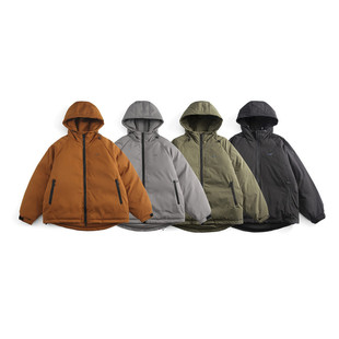 2024 Winter Japanese Style Vintage Hooded Thickened Cotton-padded Coat Warm Cotton-padded Jacket Men's Loose Minimalist Couple's Coat Women