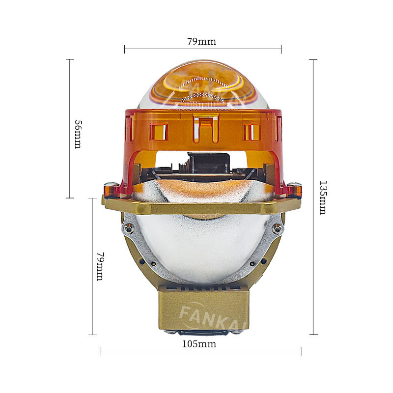 FANKAl nuevo faro de automóvil T5 láser condujo lente de doble luz corta de alta potencia transformación en un todo