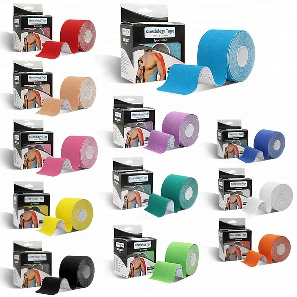 In-Stock Muscle Tape Kinesiology Tape Elastic Bandage Lifting Chest Tape Knee and Elbow Support Fitness Protective Gear Sports Tape