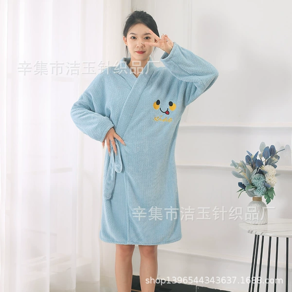 Smiley Long Sleeves [Thin Style] Haze Blue