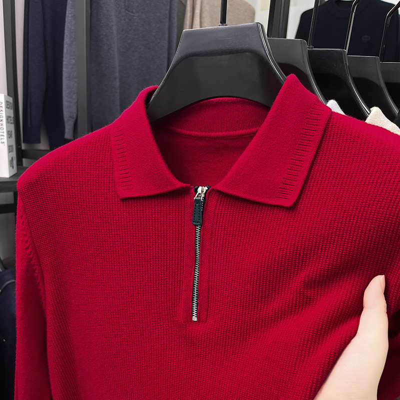 men's demi-season autumn knitted shirt