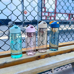 高顏值簡約塑料太空杯男女學生小巧便攜水杯帶濾網泡茶水杯