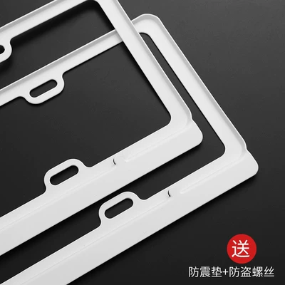 Fiber Car License Plate Holder Logo – License plate holder/license plate holder - blue-brand-borderless-regular-model-silver-set-please-note-the-model-when-purchasing