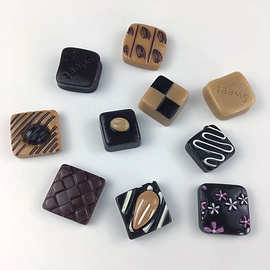 迷你仿真瓜子巧克力食玩树脂饰品配件奶油胶diy发夹配饰材料贴片