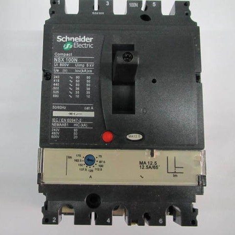 原装正品NSX100N  MA12.5  3P Schneider空气开关塑壳式断路器
