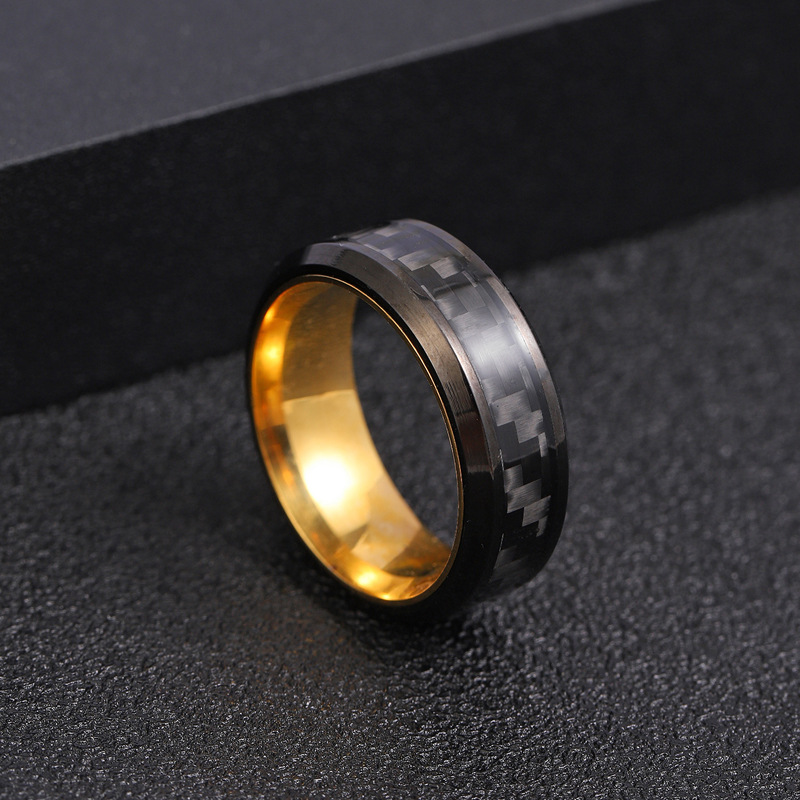 Fashion Round Stainless Steel Plating Rings 1 Piece