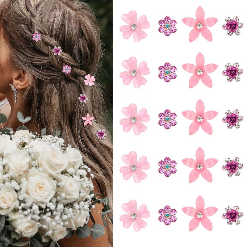 真珠のu型のヘアピンのヘアピンのビーズの花の髪とフォークの髪のドリルの花嫁の髪の花のフォークのu型のヘアピンの女性|undefined