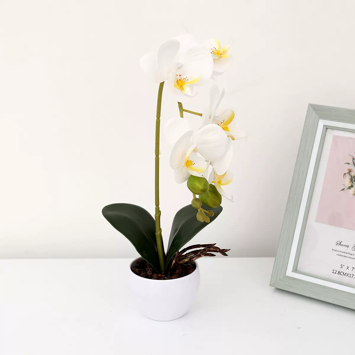 新款两叉蝴蝶兰大盆景绿植厂家直供花创意摆件人造植物假花绿植