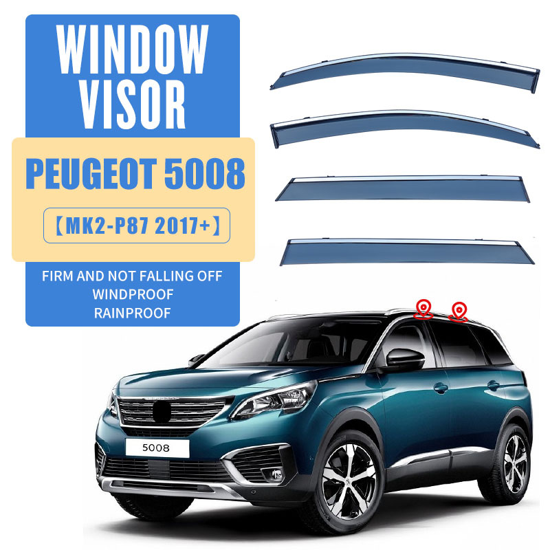 Suitable for PEUGEOT 5008 Window rain shield rain eyebrow PEUGEOT 5008 Window visor